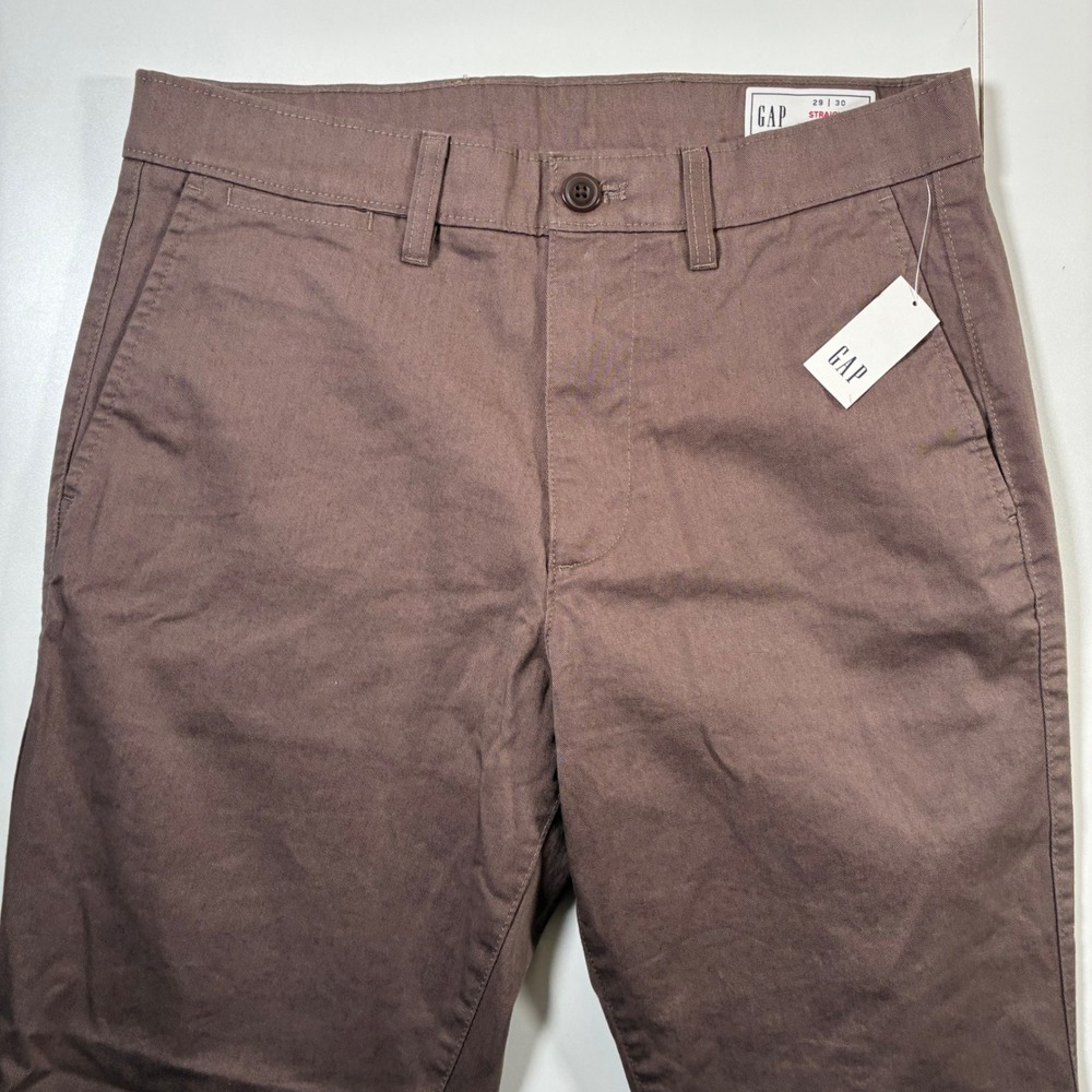 NEW GAP Straight‎ Performance Chinos 29x30 Plymouth Rock Brown 472757-57-1